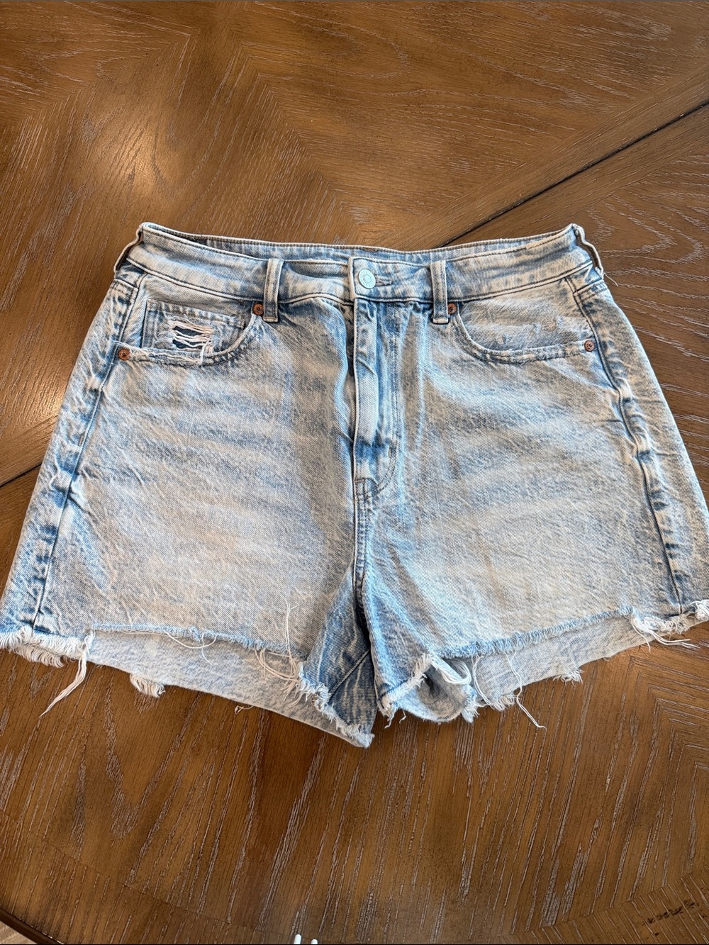 American Eagle Outfitters Light Blue Denim Cutoff Shorts